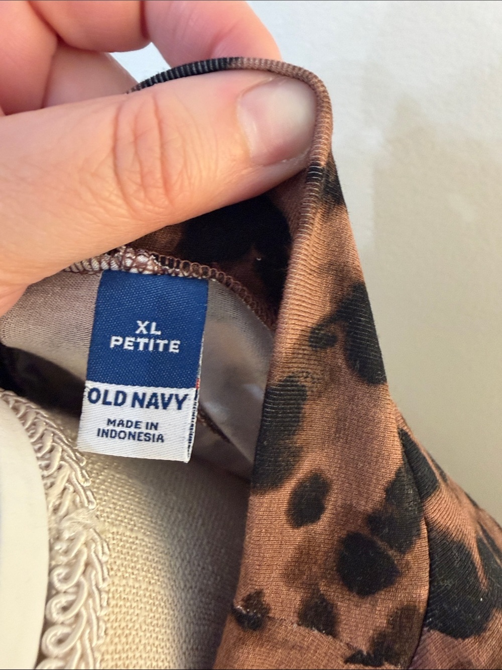 Brown Leopard Print Long Sleeve Maxi Dress Old Navy - Picture 2 of 3